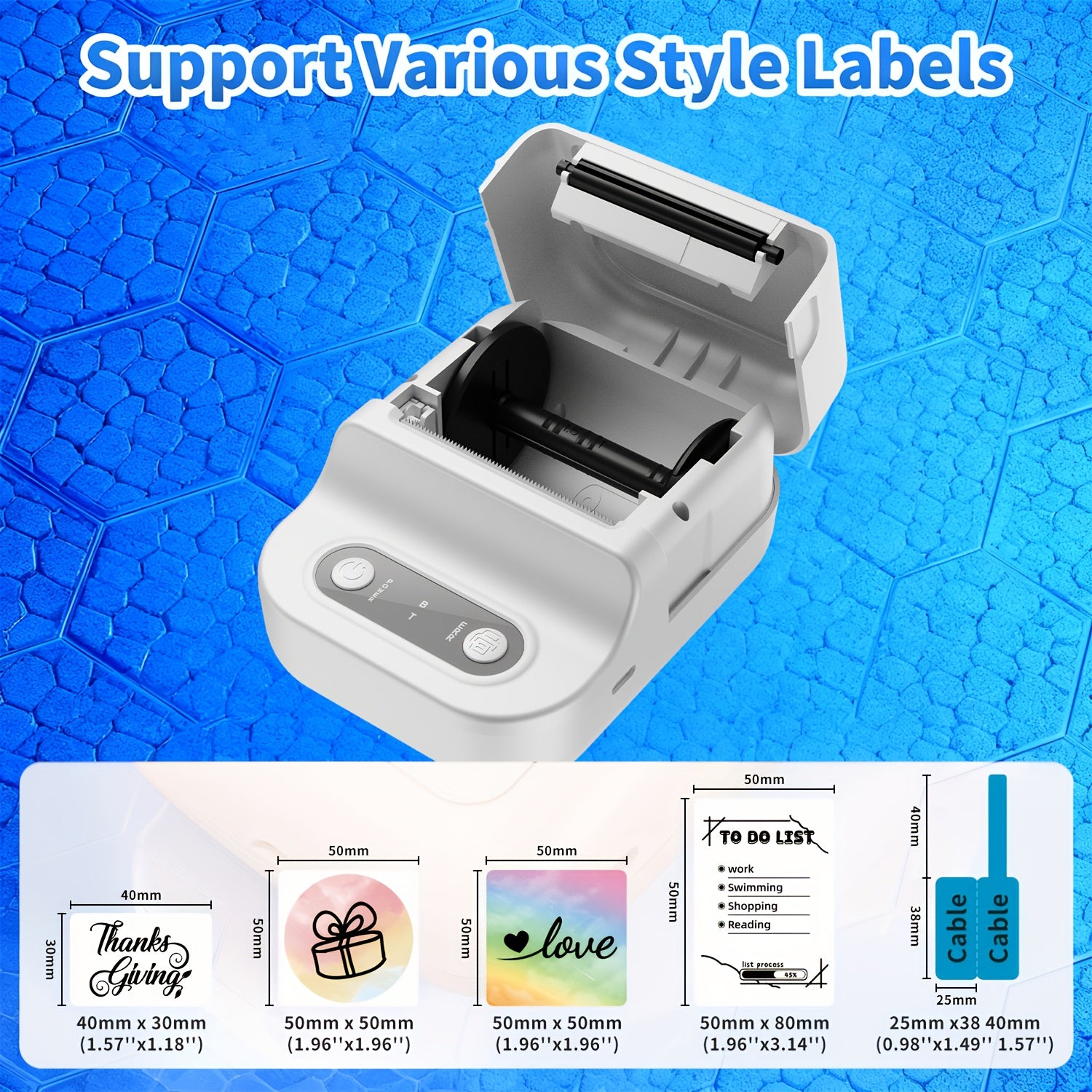 Mini Portable Thermal Printer - Inkless Printing