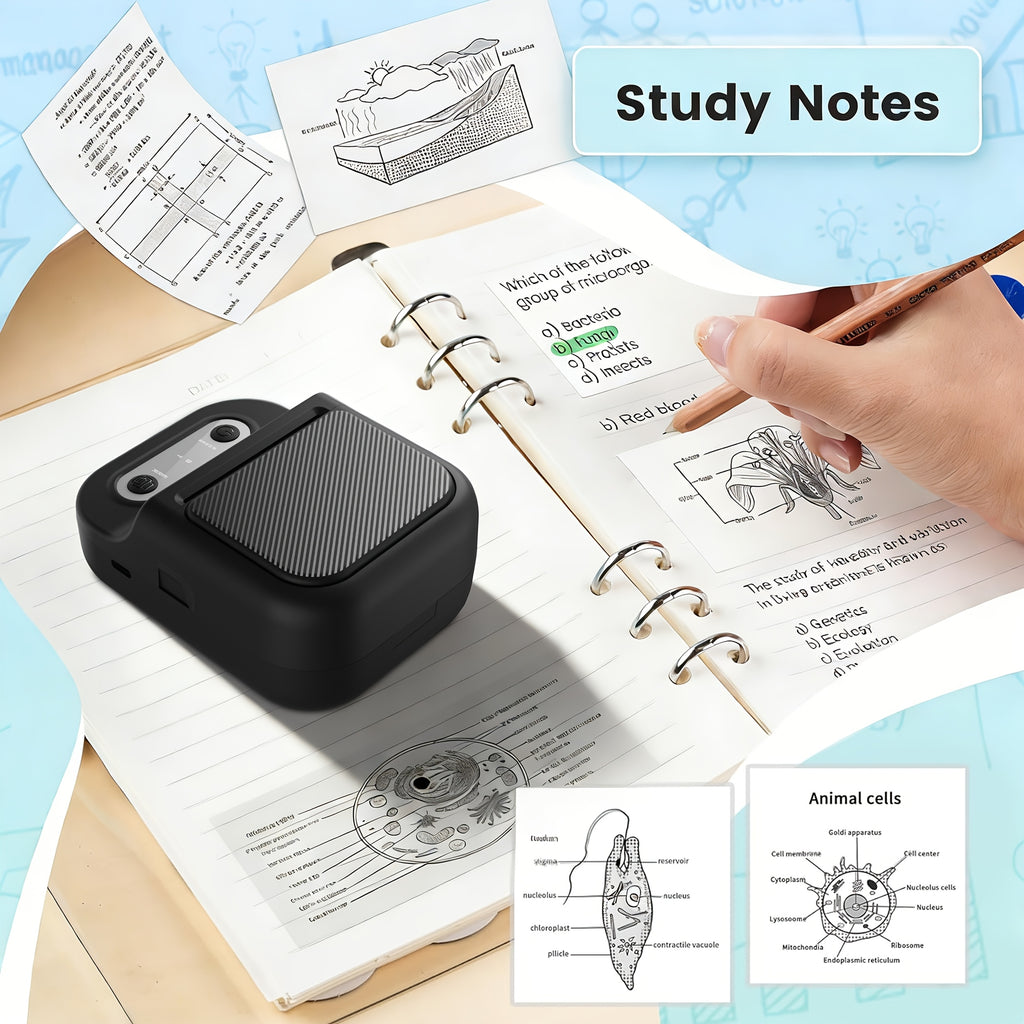Mini Portable Thermal Printer - Inkless Printing