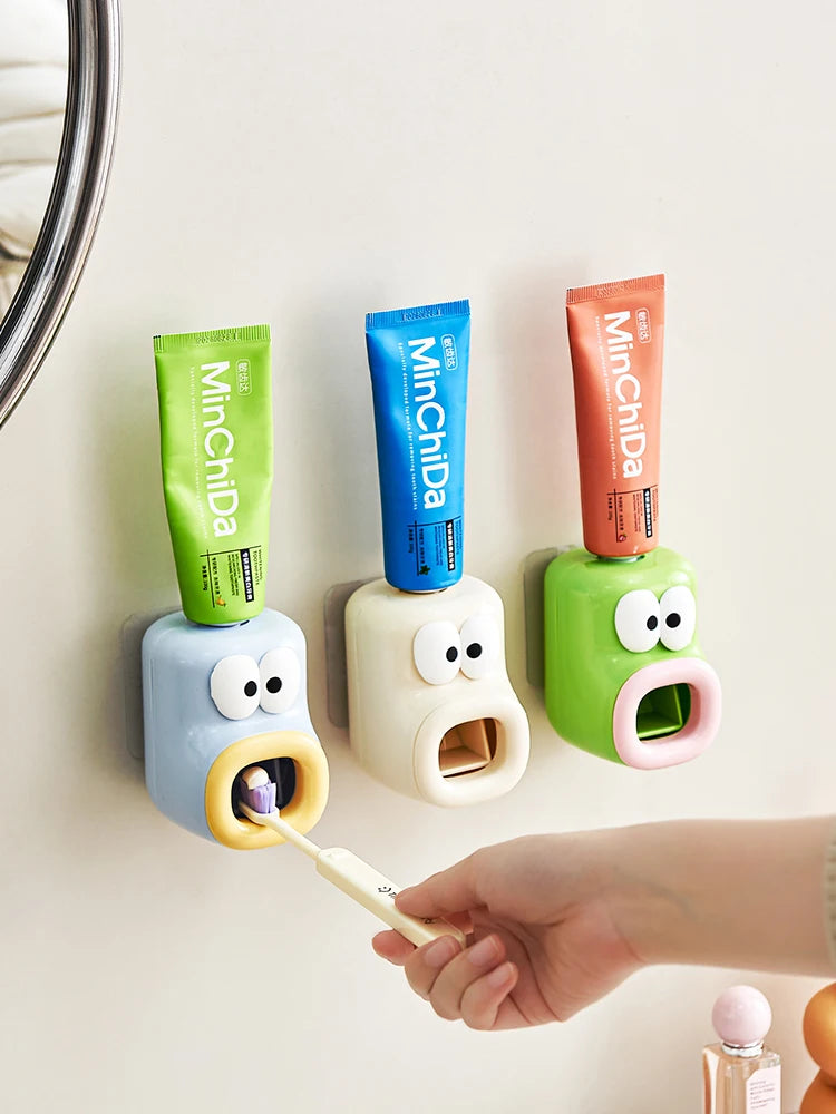Dispenser Automatico di Dentifricio da Parete per Bagno, Spremitore di Dentifricio per Doccia Familiare