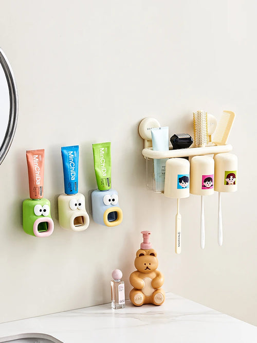 Dispenser Automatico di Dentifricio da Parete per Bagno, Spremitore di Dentifricio per Doccia Familiare