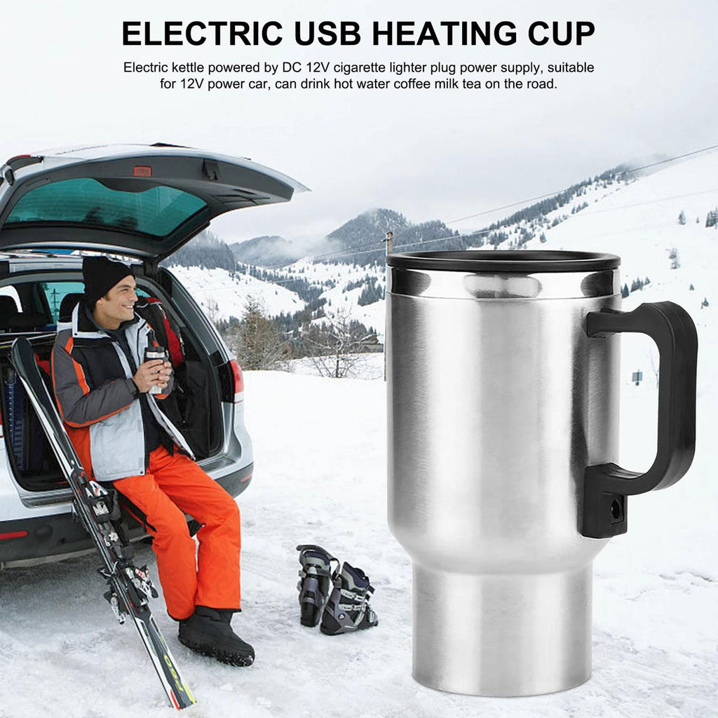 500ML 12V Auto Tazza di Riscaldamento Elettrico USB Tazza Riscaldante Bottiglia di Acqua Tazza Riscaldatore Tazza da Viaggio con Riscaldatore USB Gadget per Auto