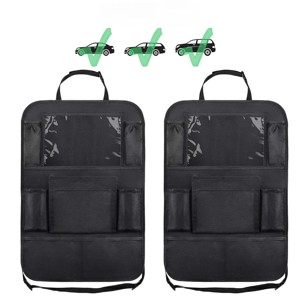 Organizer per schienale seggiolino auto, 10 tasche portaoggetti con protezione per supporto tablet touch screen per bambini, accessori per auto