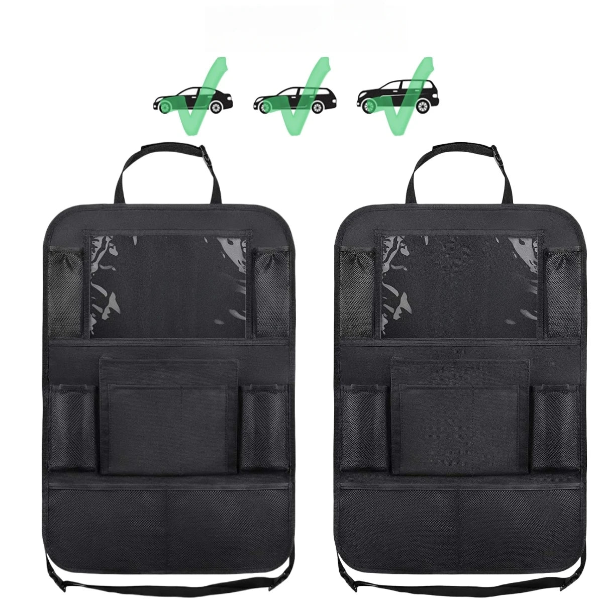 Organizer per schienale seggiolino auto, 10 tasche portaoggetti con protezione per supporto tablet touch screen per bambini, accessori per auto
