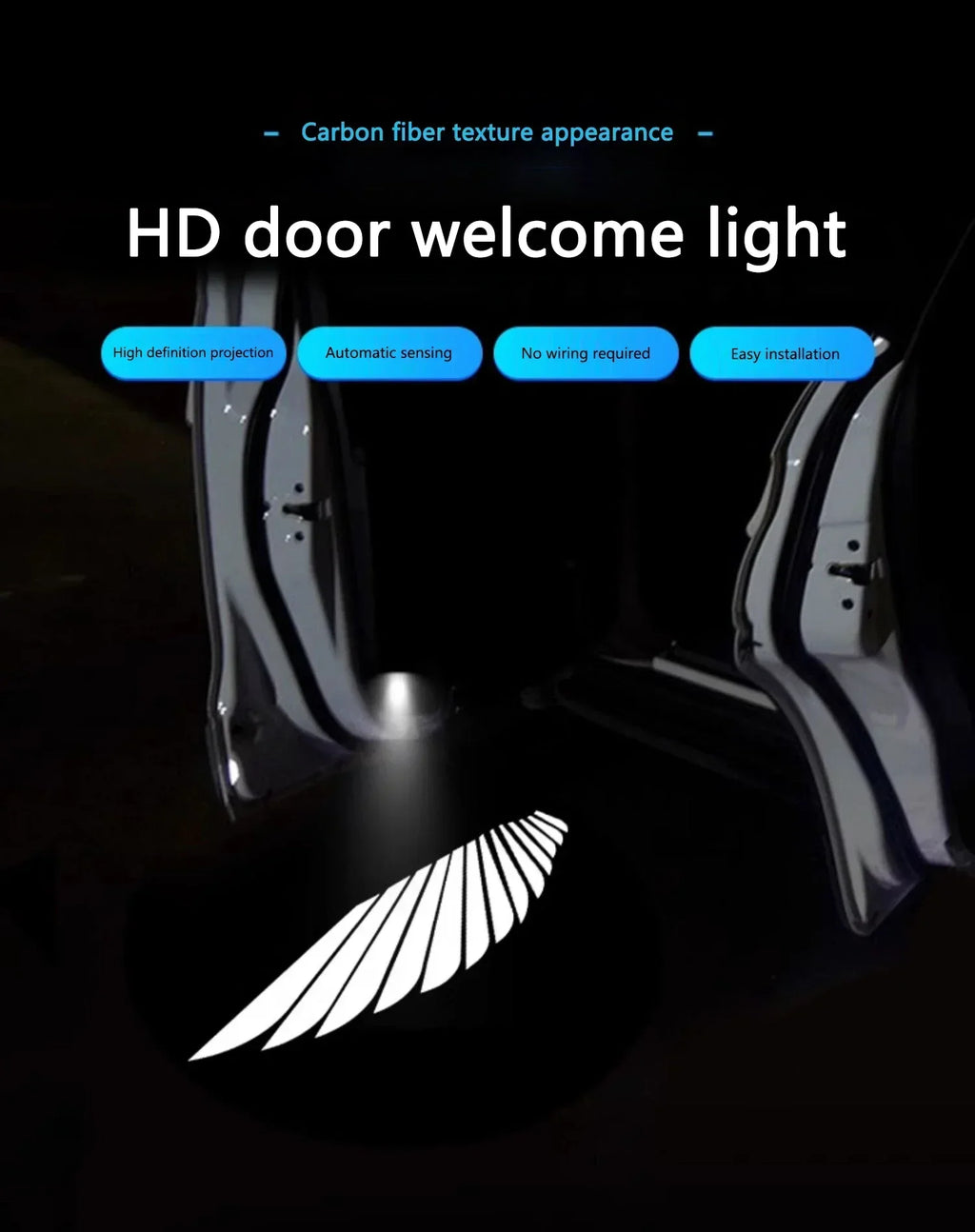 Proiettore Laser per Portiere Auto – Logo LED Benvenuto