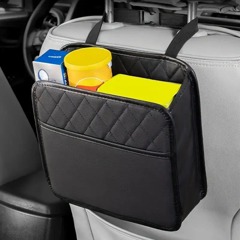 Borsa portaoggetti per organizer per seggiolino auto in pelle PU per tutti i modelli di veicoli Mantieni il tuo giro pulito e protetto con accessori essenziali per auto