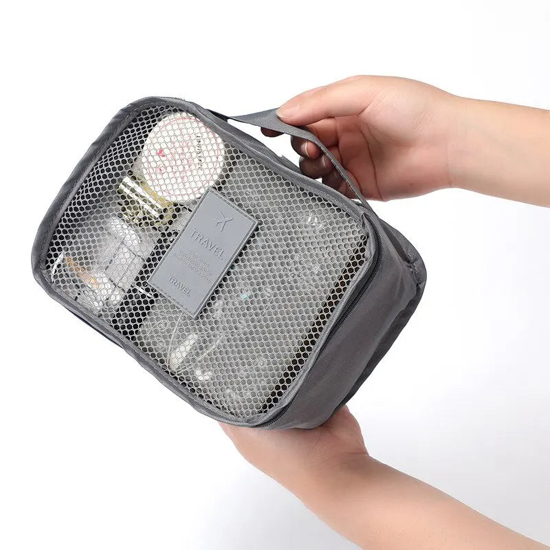 Set di 6 borse portaoggetti per vestiti da viaggio, organizer per bagagli portatile, custodia per valigia, cubo da imballaggio per scarpe, imballaggio di vestiti
