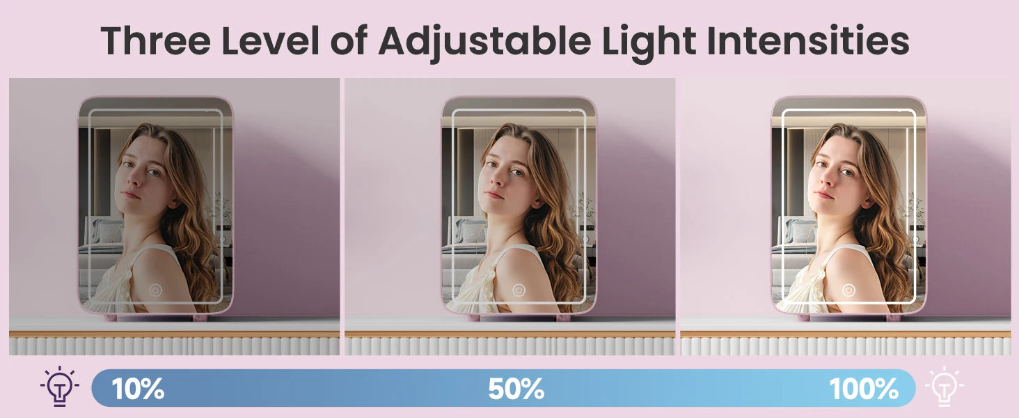 Mini Frigo Beauty con Specchio LED – 4 Litri per Skincare e Trucco