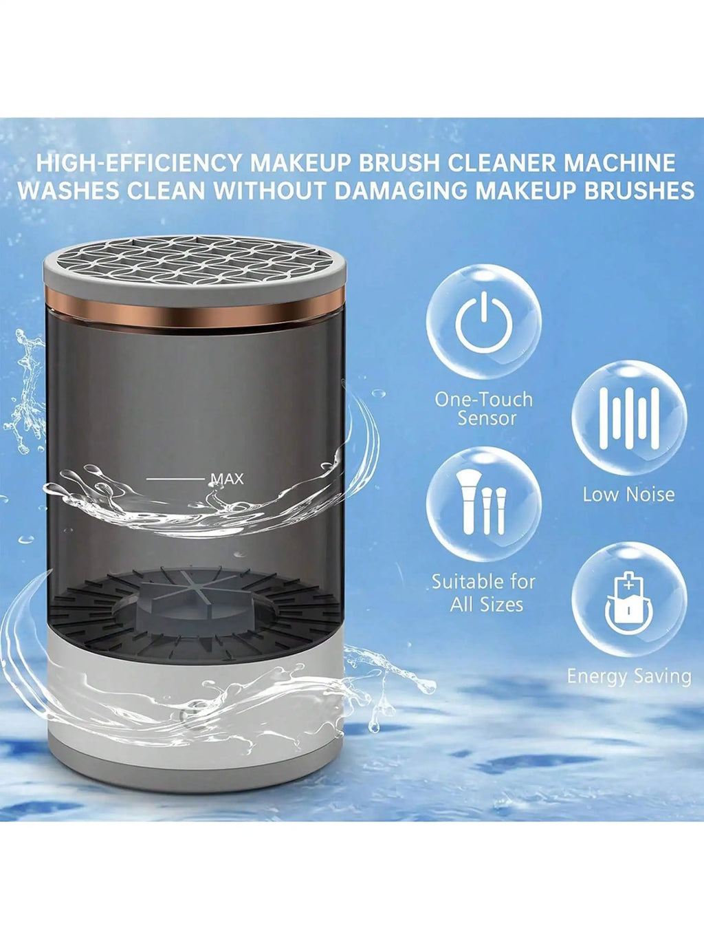 Electric makeup brush cleaner machine