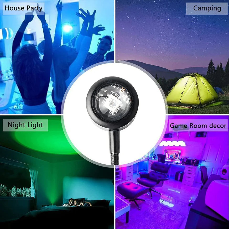 Lampada Sunset LED USB – Luce Arcobaleno d'Atmosfera per Camera