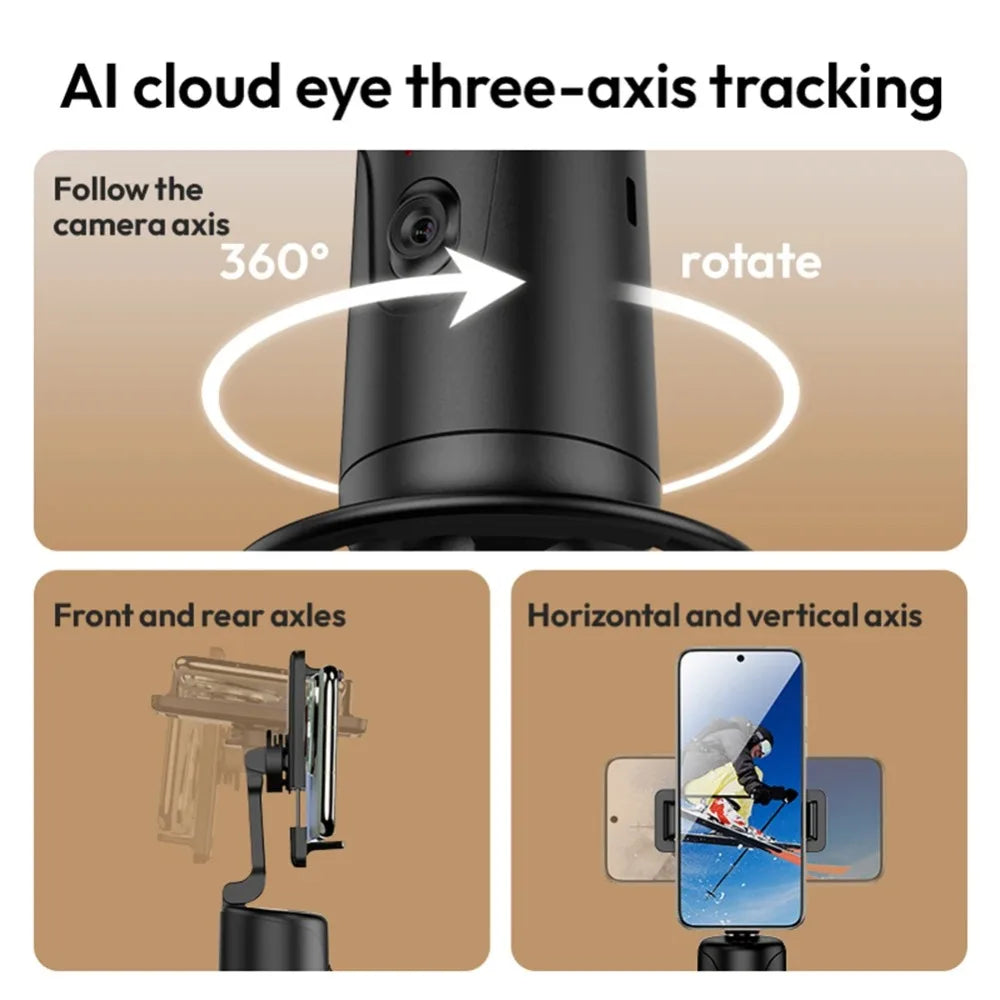 Gimbal AI per Smartphone – Tracking 360° Automatico