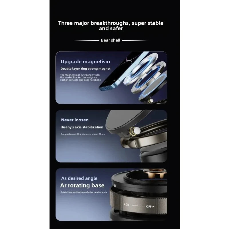 MagSafe Magnetic Car Mount – 360° Rotation