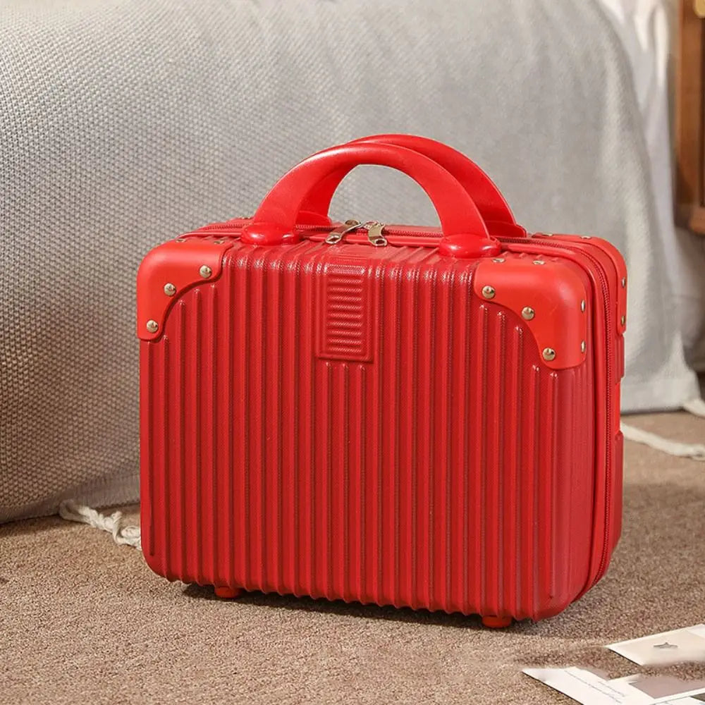 Mini valigia da viaggio da 14 pollici Scatola per cosmetici Organizzatore per bagagli a mano Custodia per trucco Piccola scatola per password Custodia per imbarco