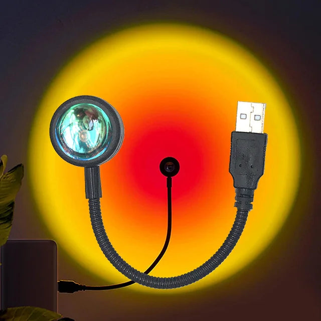 Lampada Sunset LED USB – Luce Arcobaleno d'Atmosfera per Camera
