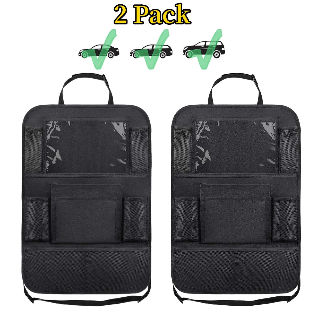 Organizer per schienale seggiolino auto, 10 tasche portaoggetti con protezione per supporto tablet touch screen per bambini, accessori per auto