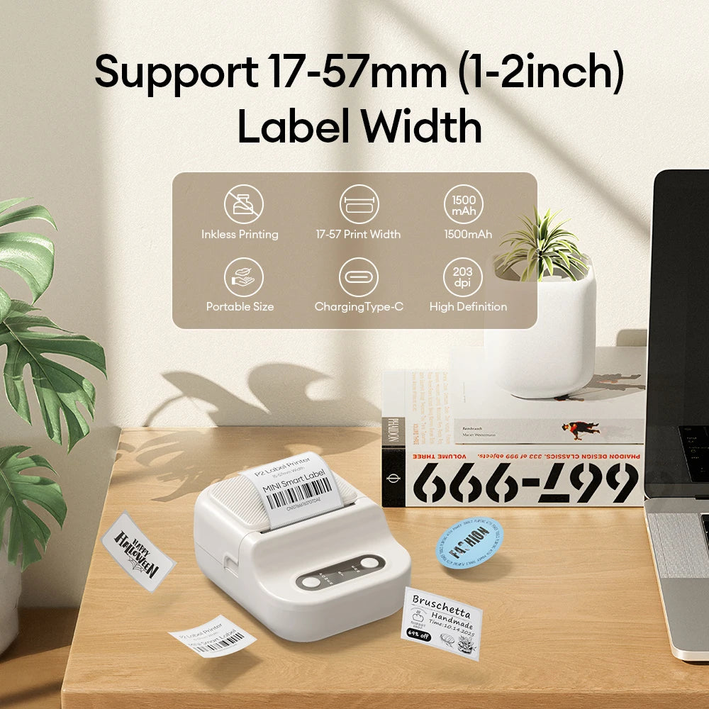 Mini Portable Thermal Printer - Inkless Printing
