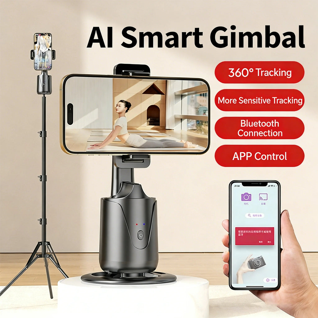Gimbal AI per Smartphone – Tracking 360° Automatico