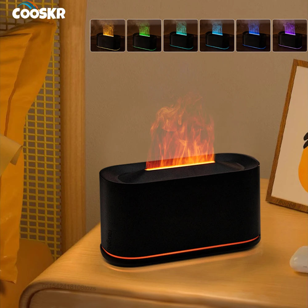 Umidificatore Aromi a Fiamma USB – Diffusore con Luce Notturna