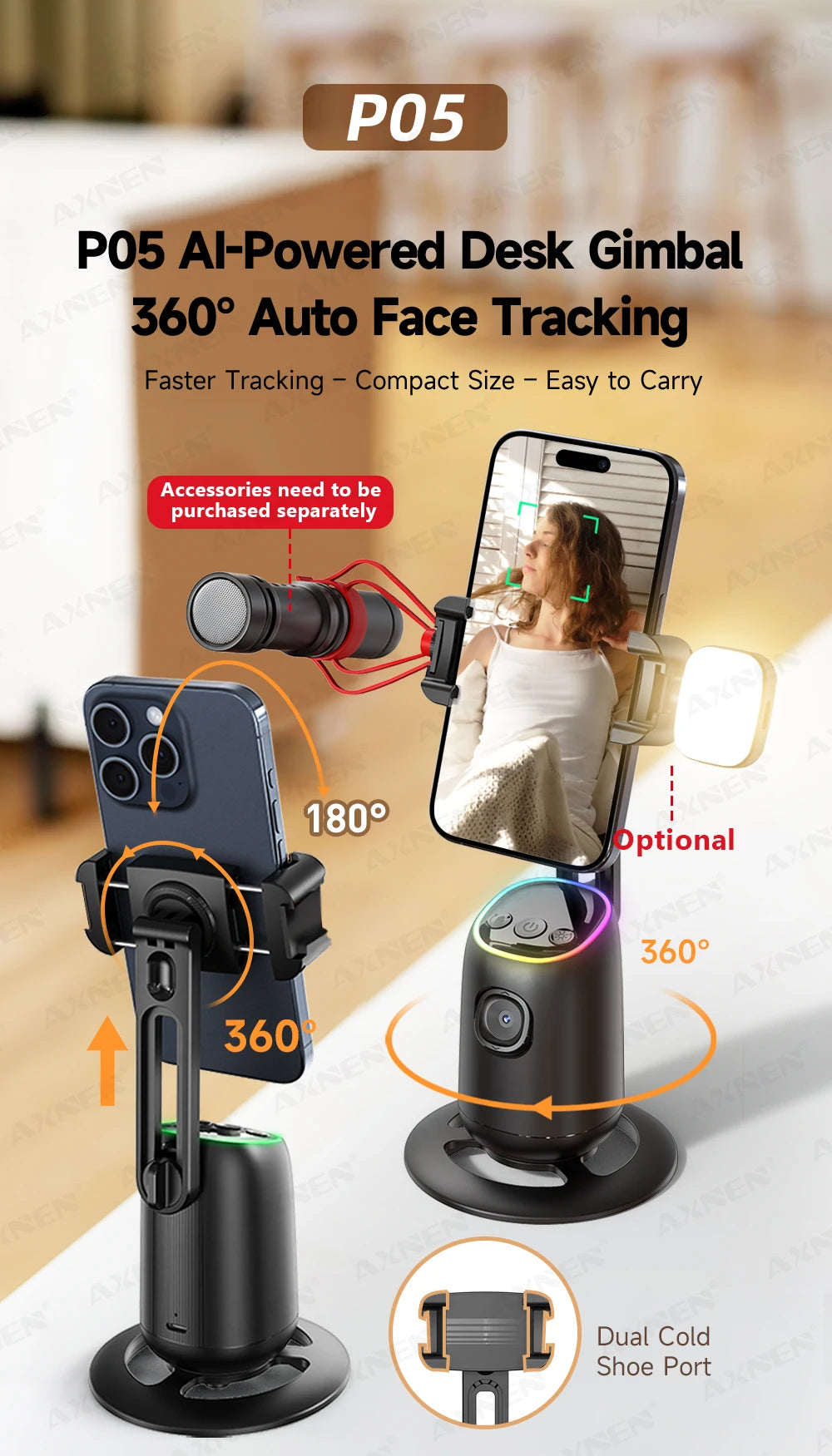 P05 Smartphone Stabilizer Gimbal – 3-Axis Stabilization