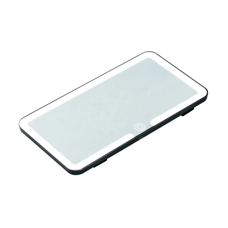 Car LED Sun Visor Mirror - Rechargeable Fill Light