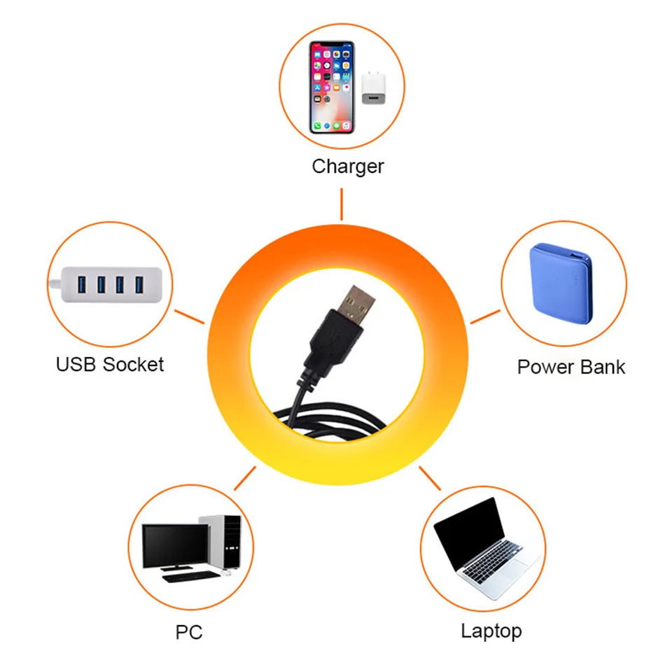 Lampada Sunset LED USB – Luce Arcobaleno d'Atmosfera per Camera