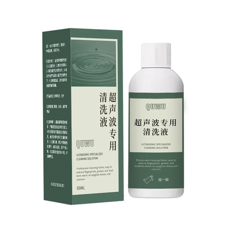 Soluzione di pulizia ad ultrasuoni da 50/120 ml per gioielli, lenti, anelli e accessori metallici, appositamente per macchine per la pulizia ad ultrasuoni