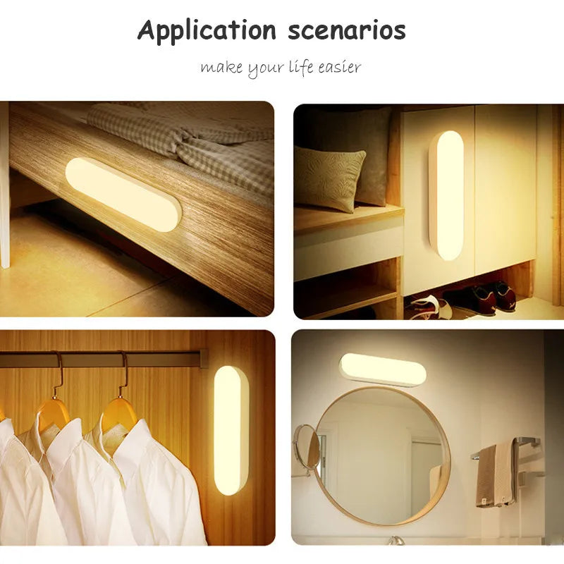 LED Night Light with Motion Sensor - USB Rechargeable