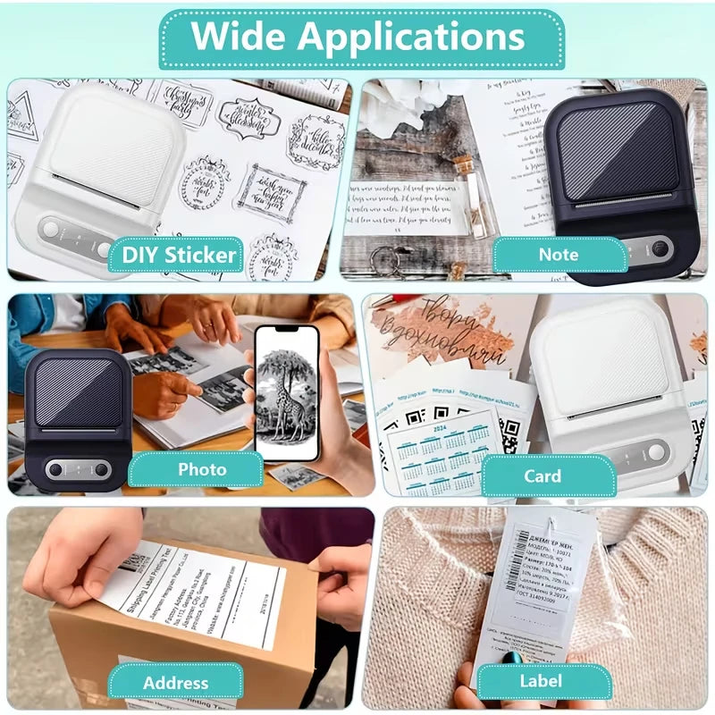Mini Portable Thermal Printer - Inkless Printing