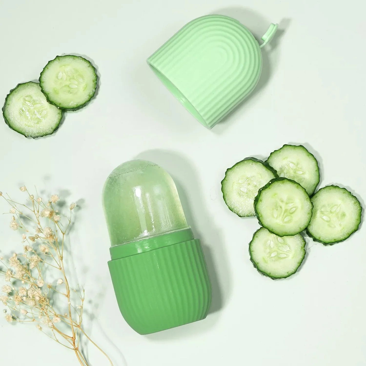 Ice Roller Silicone Viso - Rullo Gua Sha per Skincare