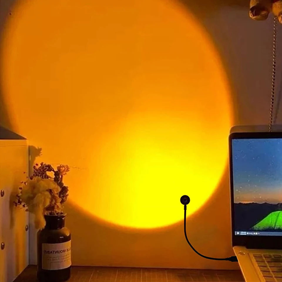 Lampada Sunset LED USB – Luce Arcobaleno d'Atmosfera per Camera