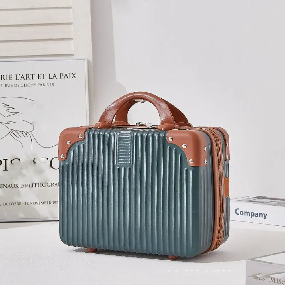 Mini valigia da viaggio da 14 pollici Scatola per cosmetici Organizzatore per bagagli a mano Custodia per trucco Piccola scatola per password Custodia per imbarco