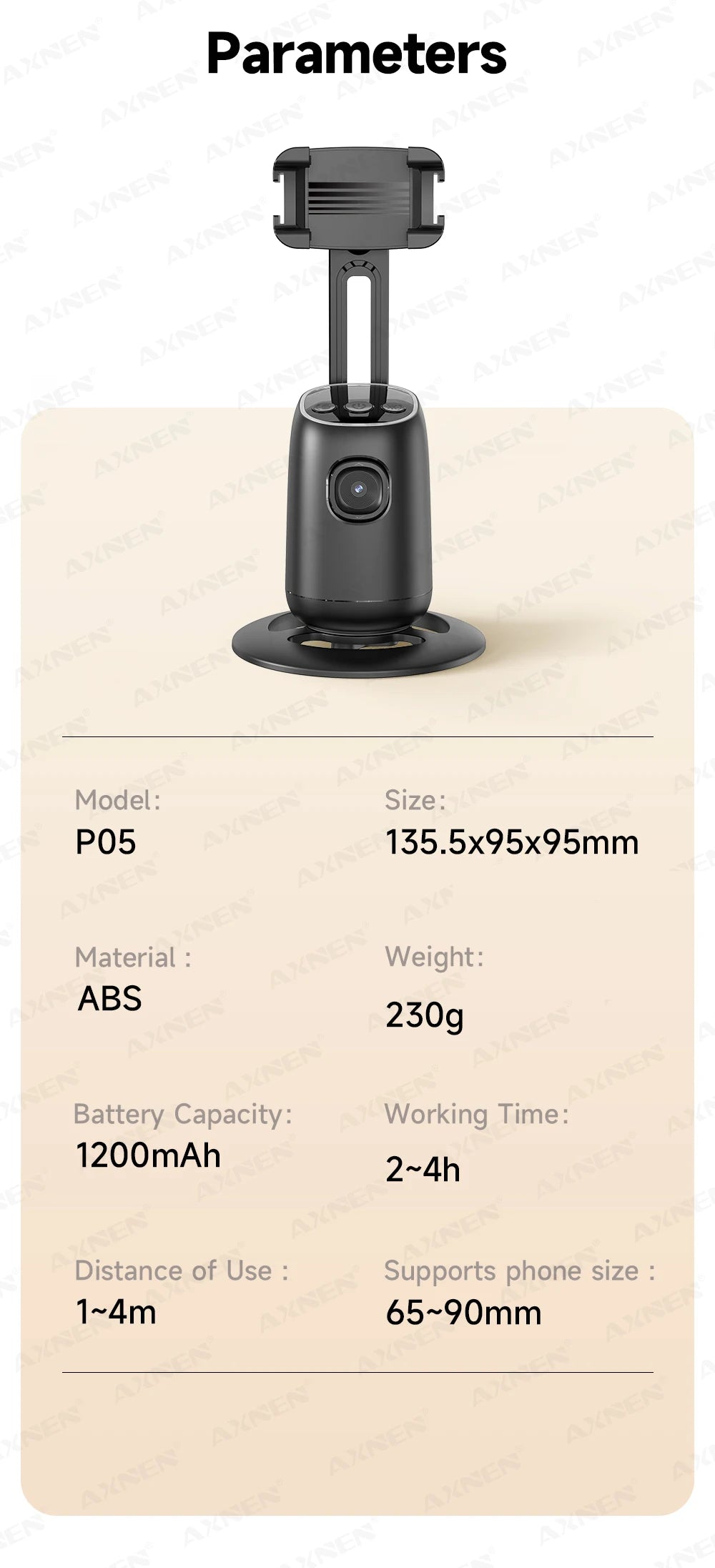 P05 Smartphone Stabilizer Gimbal – 3-Axis Stabilization