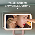 LED Car Vanity Mirror – Rechargeable, 360° Rotation