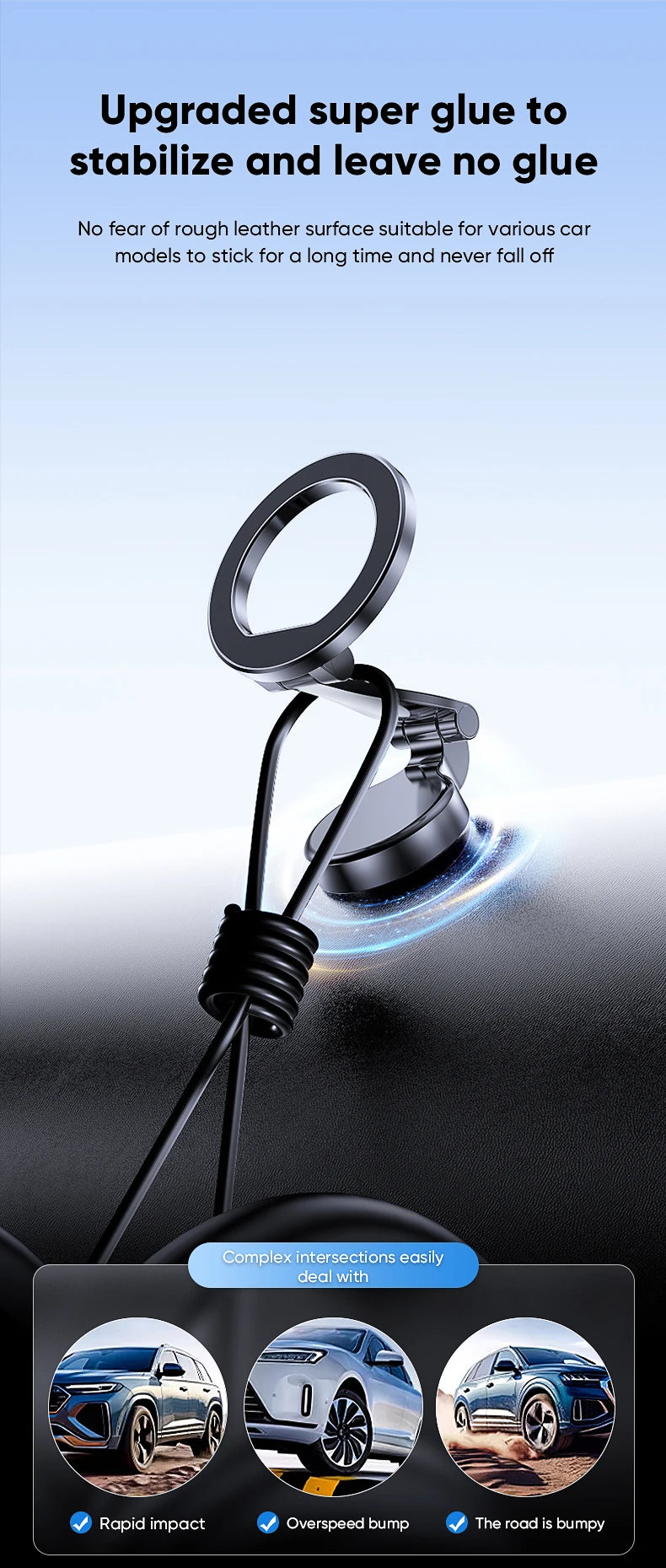 MagSafe Magnetic Car Mount – With Ring or Suction Cup