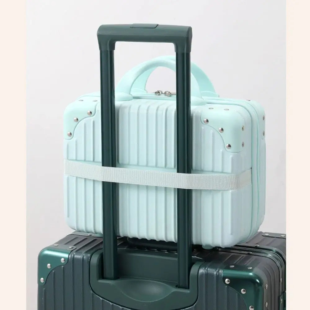Mini valigia da viaggio da 14 pollici Scatola per cosmetici Organizzatore per bagagli a mano Custodia per trucco Piccola scatola per password Custodia per imbarco