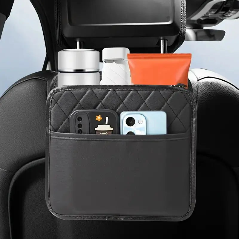 Borsa portaoggetti per organizer per seggiolino auto in pelle PU per tutti i modelli di veicoli Mantieni il tuo giro pulito e protetto con accessori essenziali per auto