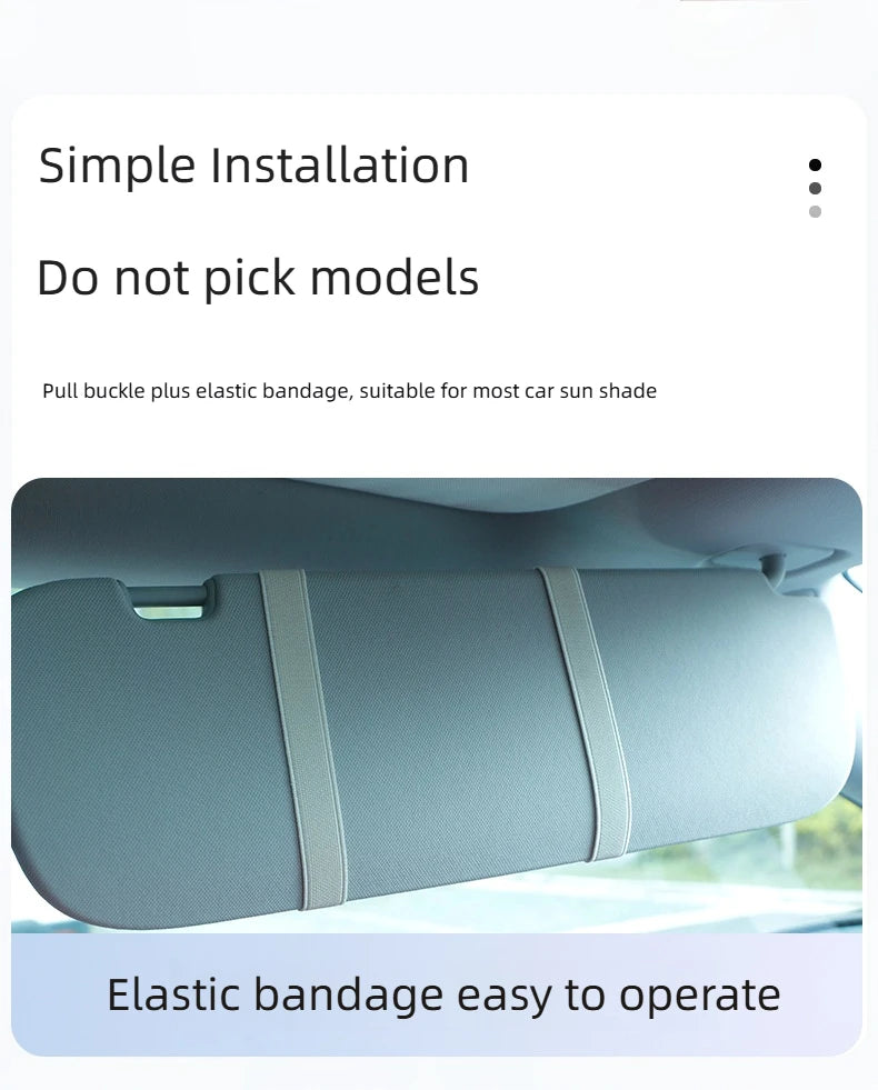 Car LED Sun Visor Mirror - Rechargeable Fill Light