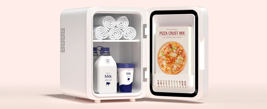 Mini Frigo Beauty con Specchio LED – 4 Litri per Skincare e Trucco