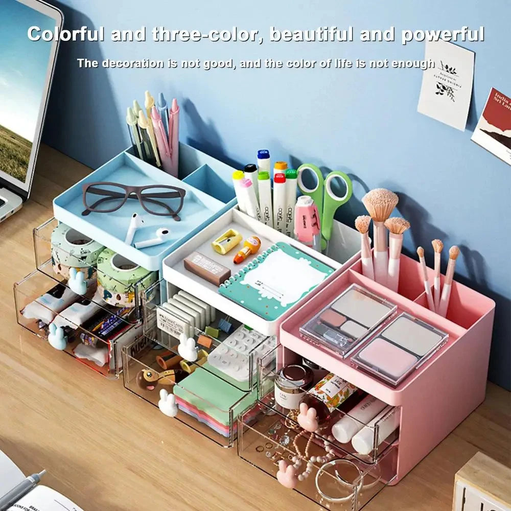 Organizer per Trucco con Coperchio – Porta Cosmetici Trasparente