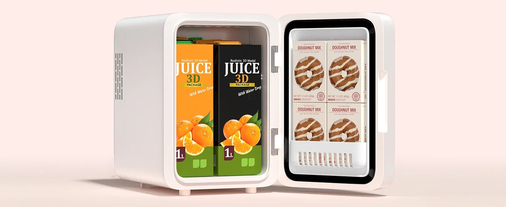 Mini Frigo Beauty con Specchio LED – 4 Litri per Skincare e Trucco