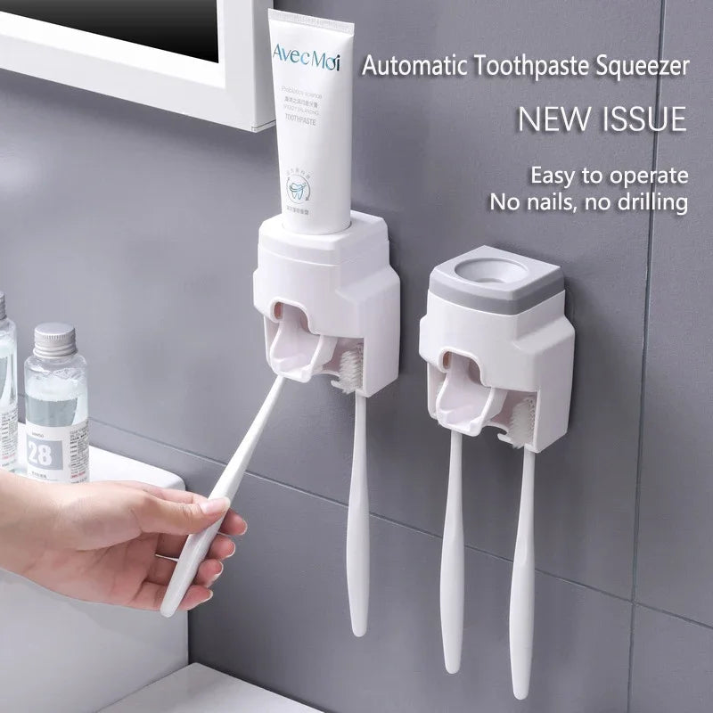 Dispenser automatico di dentifricio per WC Dispenser automatico di dentifricio per pasta a parete Accessori per il bagno Estrusore automatico