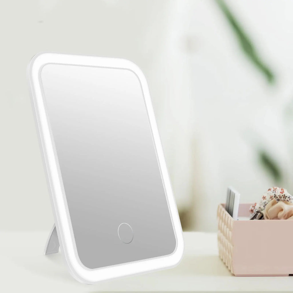 LED Makeup Mirror with Stand – 25 LED, Rechargeable