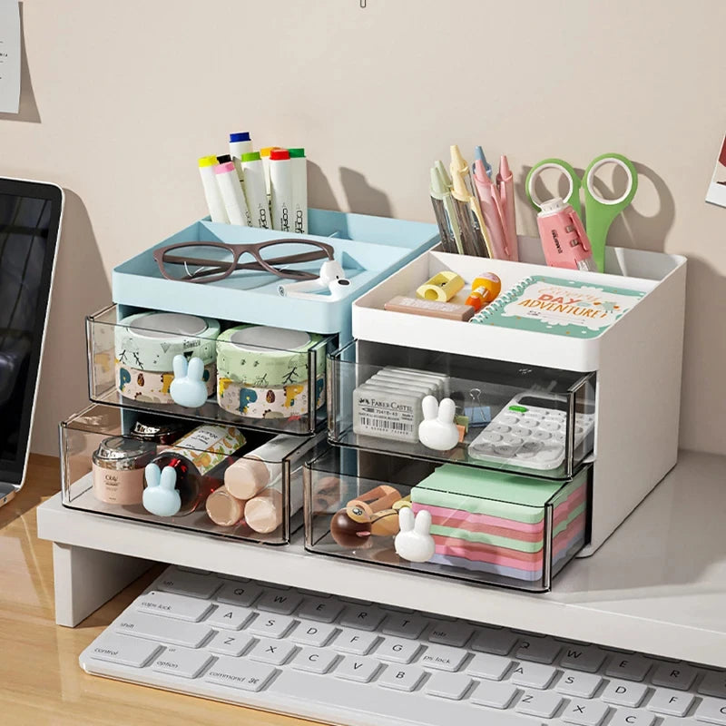 Organizer per Trucco con Coperchio – Porta Cosmetici Trasparente
