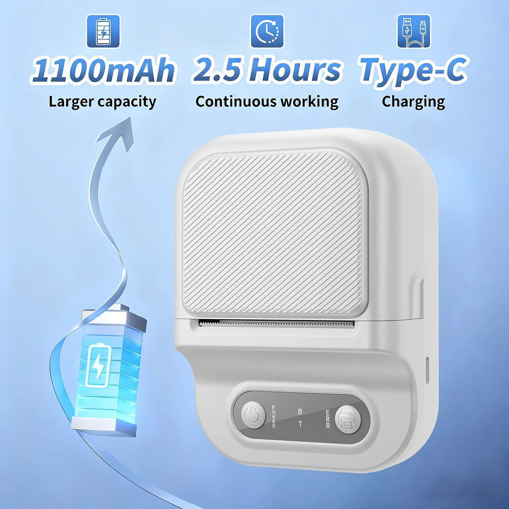 Mini Portable Thermal Printer - Inkless Printing