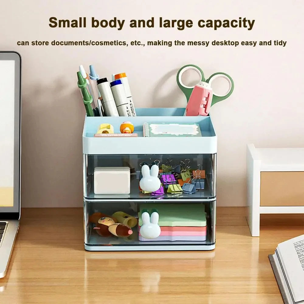 Organizer per Trucco con Coperchio – Porta Cosmetici Trasparente