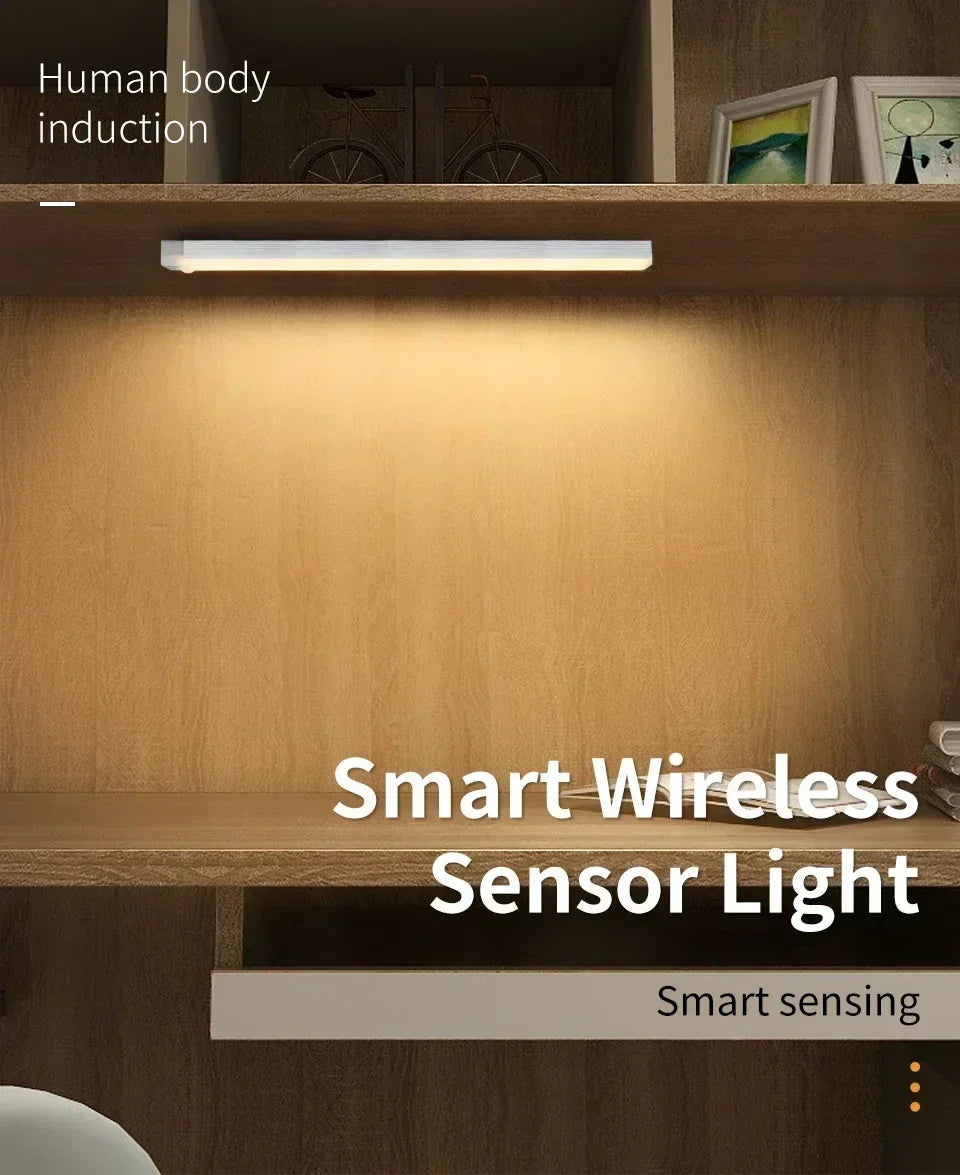 Lampada LED Magnetica per Armadio con Sensore di Movimento – Ricaricabile USB