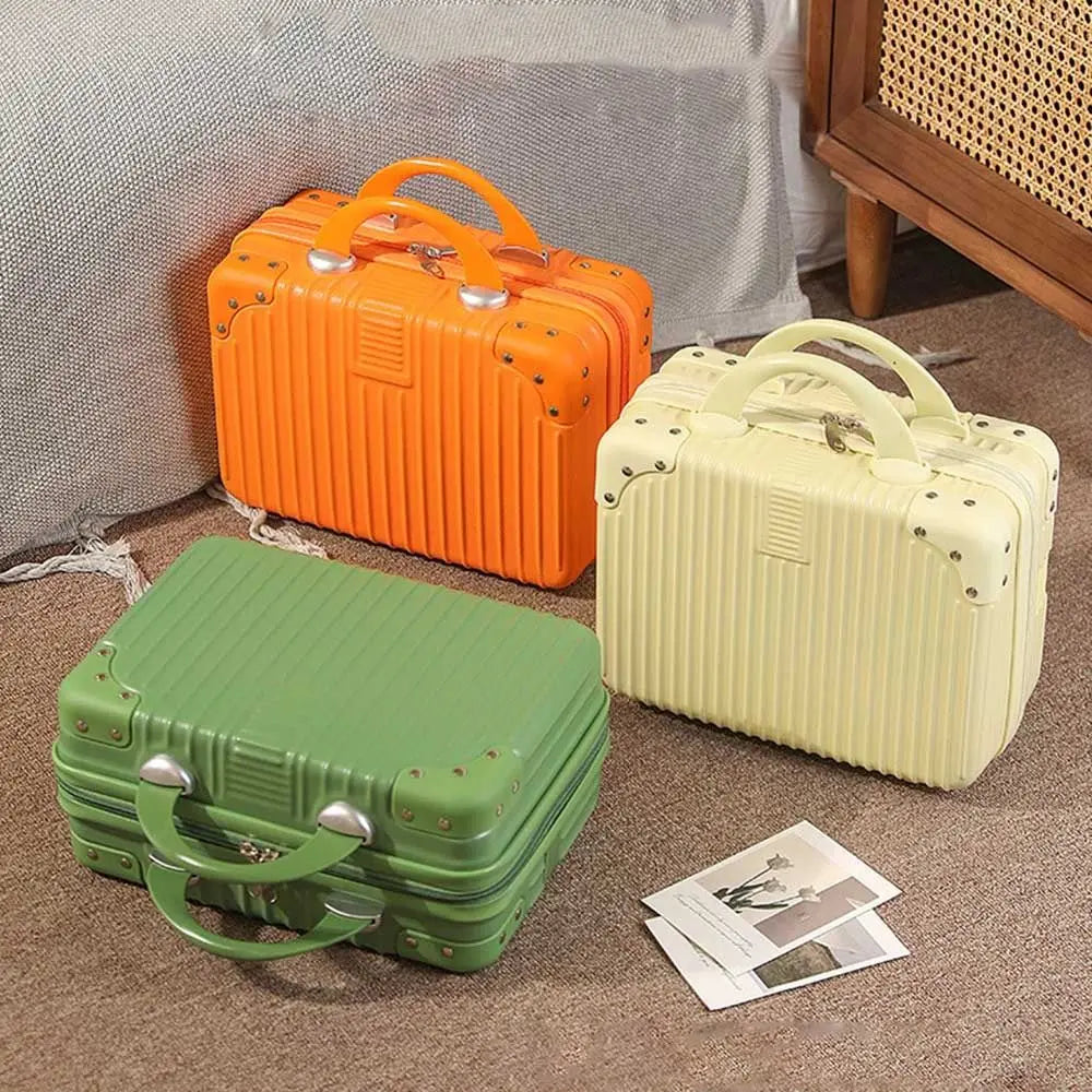 Mini valigia da viaggio da 14 pollici Scatola per cosmetici Organizzatore per bagagli a mano Custodia per trucco Piccola scatola per password Custodia per imbarco