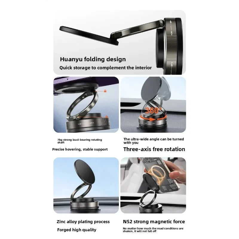 MagSafe Magnetic Car Mount – 360° Rotation