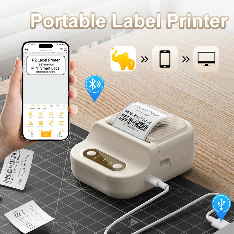 Mini Portable Thermal Printer - Inkless Printing