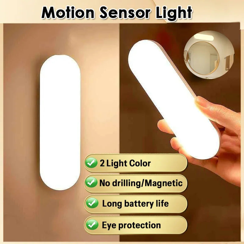 LED Night Light with Motion Sensor - USB Rechargeable