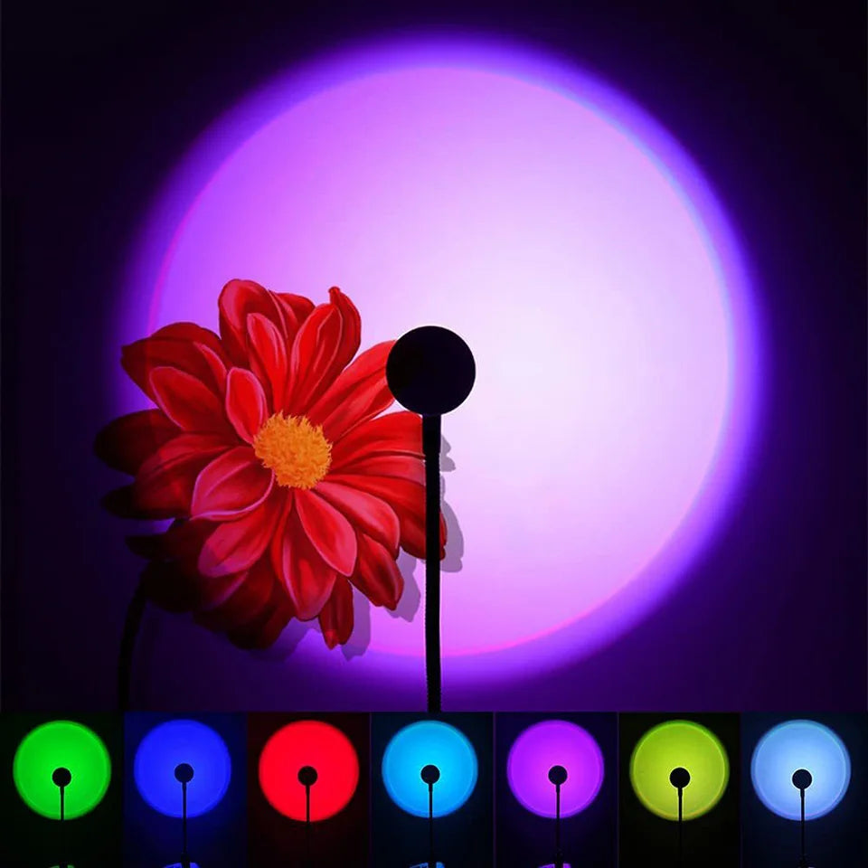 Lampada Sunset LED USB – Luce Arcobaleno d'Atmosfera per Camera